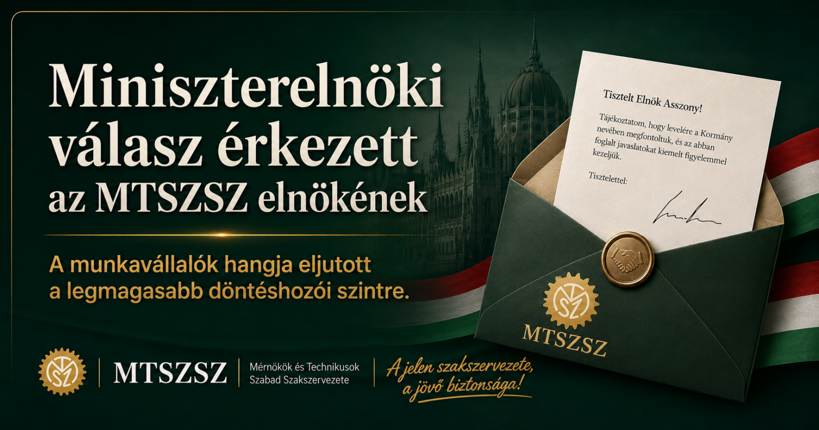 Miniszterelnöki válasz érkezett az MTSZSZ elnökének: a munkavállalók hangja eljutott a legmagasabb döntéshozói szintre